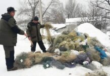 Полтавська рибоохорона знищує браконьєрські снасті